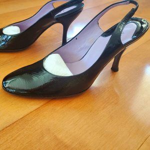 Audley London Black Patent Leather Heels, EU 37.5